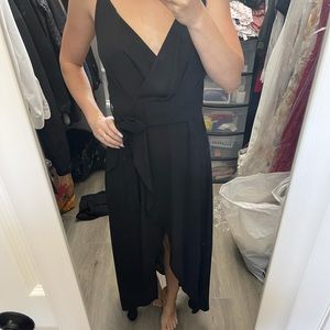 Xs long black wrap dress